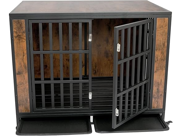 Zelecube 42" Heave Duty Dog Crate Rustic Brown