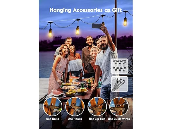 Brightown 82FT Outdoor String Lights