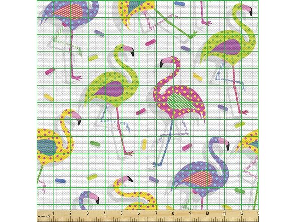 Ambesonne Flamingo Fabric by The Yard