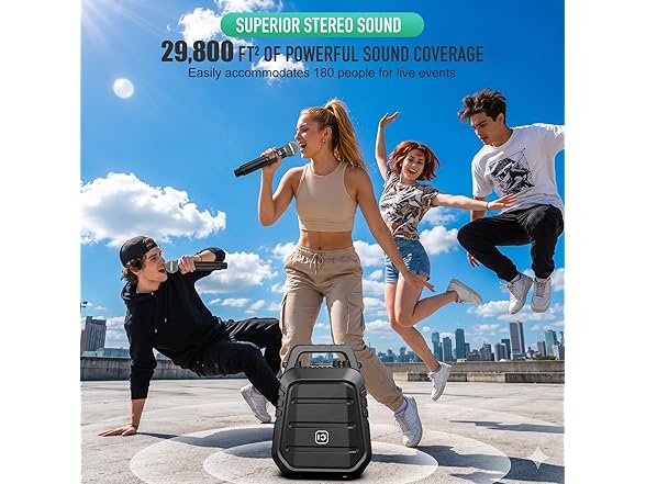 100W Portable Speaker W/ Mic