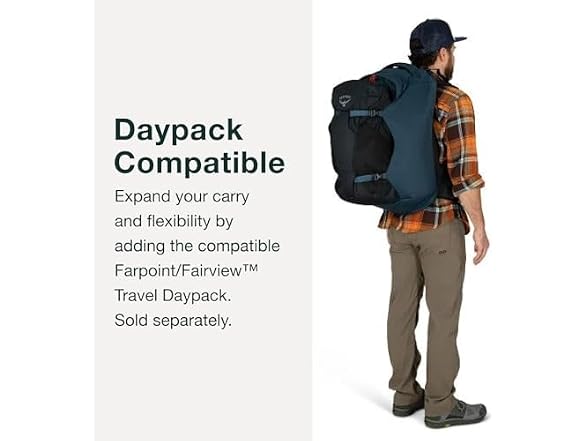 Osprey 10003320 O/S Osprey Farpoint 40L Men's Travel Back