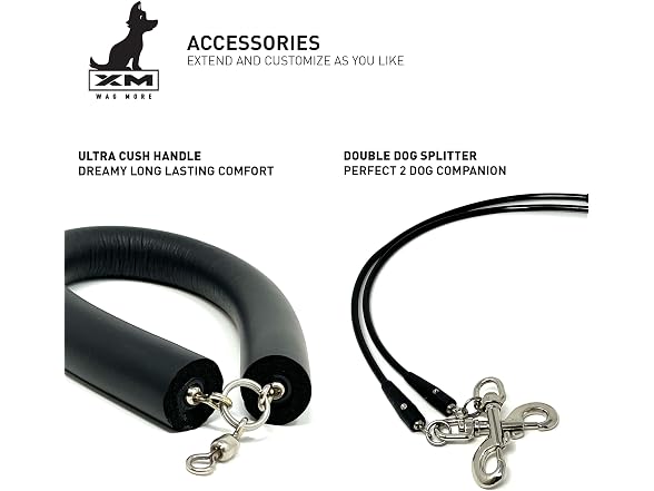 XM | Wag More Premium Dog Leash Ultra Flex,