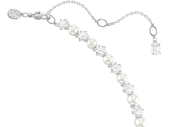 Swarovski Tennis Matrix Pearl Necklace