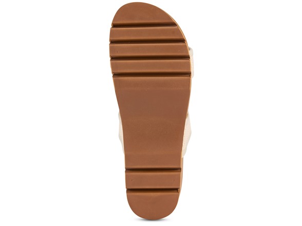 Floopi Womens Ribbed Knit Wedge Slide