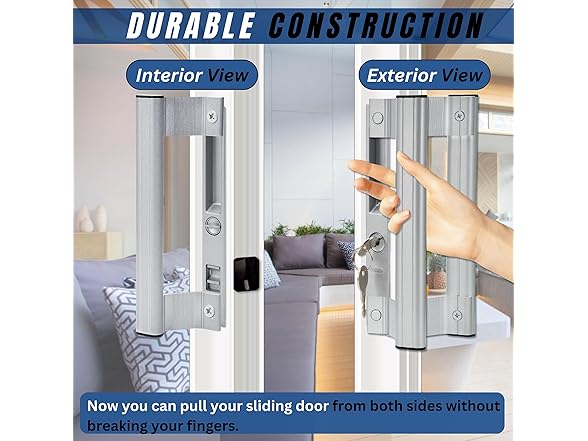 Sliding Glass Door Replacement with Handles on Both Sides