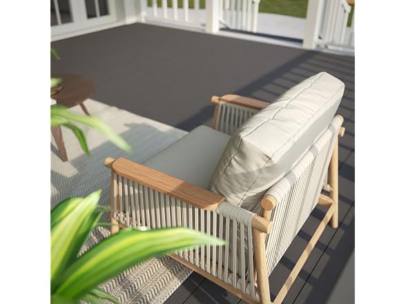 Acanva Moss Aluminum Outdoor Loveseat