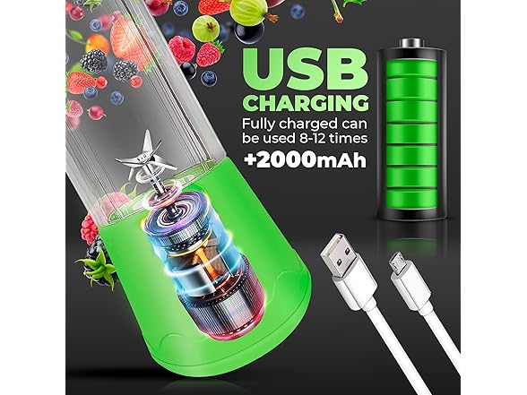 380ml USB Rechargeable Portable Blender