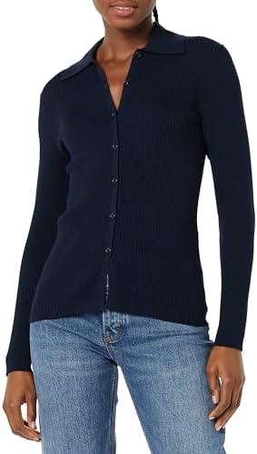 Amazon Essentials Women Fine Gauge Polo Cardigan - Gallery 7