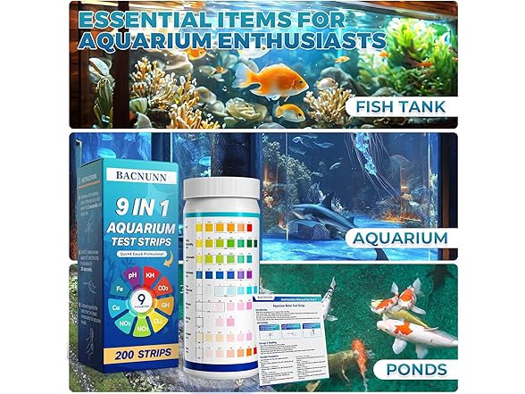 BACNUNN Aquarium Test Strips