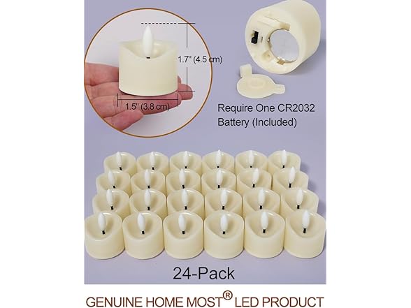 HOME MOST 24-Pack Flameless Candles