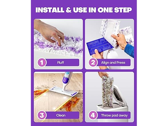 Domudy Cleaning Power Mop Refills 30 Count