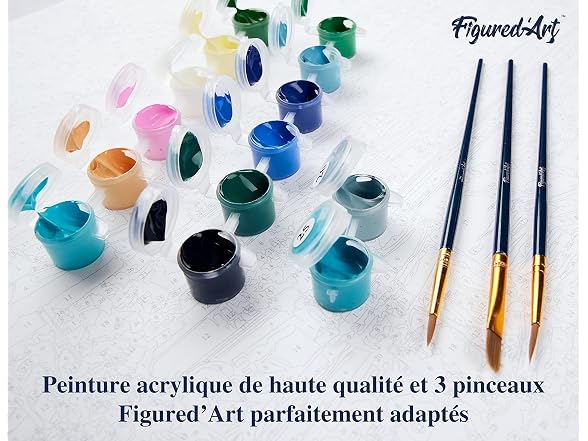 Figured"Art Paint by Numbers for Adults Love Flowers