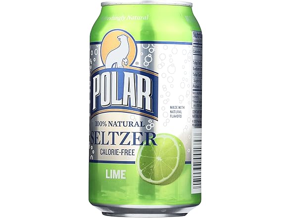 1CT Polar Seltzer Water, Lime, 12 fl oz