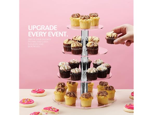 4-Tier Acrylic Cupcake Stand For 36 Cupcakes