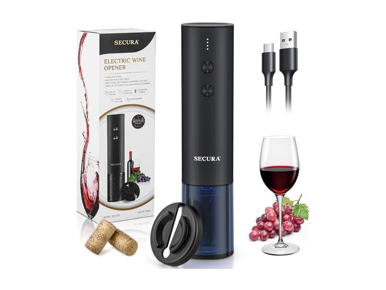 Secura Stainless Steel Electric Wine Opener