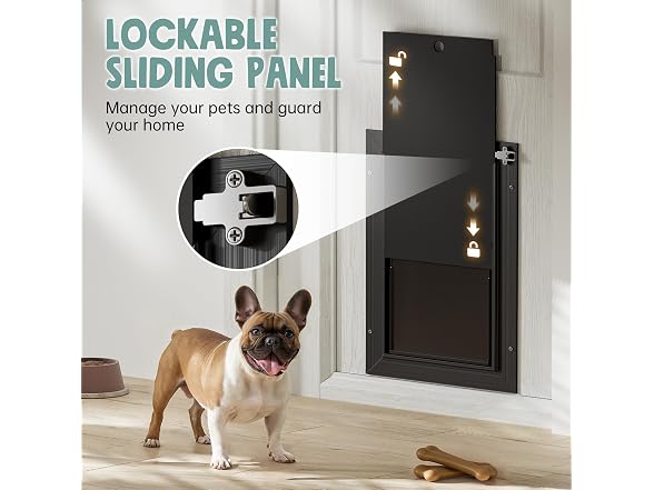 Aluminum 3-Flap Insulated Cat Door