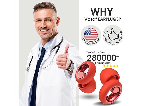 Vosaf Ear Plugs for Noise Reduction