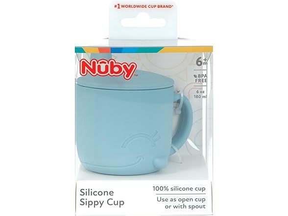 Nuby Silicone Sippy Cup - Blue Whale