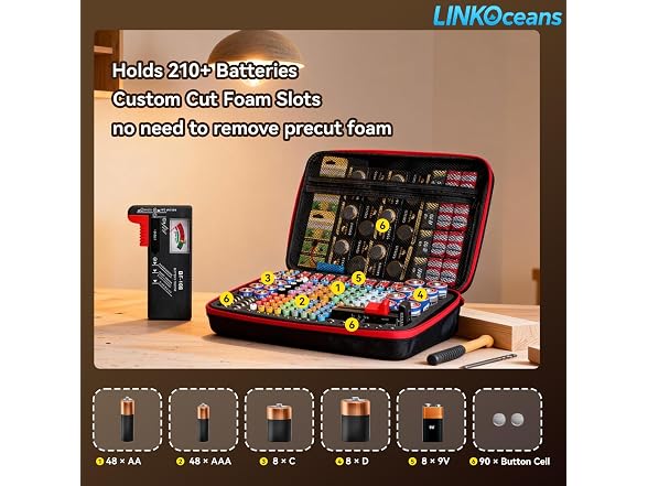 LINKOceans Battery Organizer BT-168