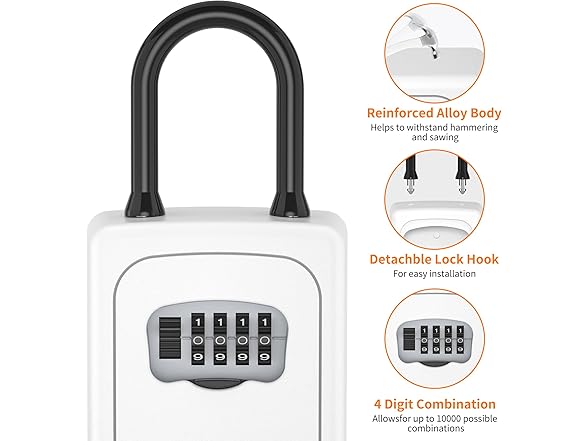 Portable Key Lock Box, 2 Pack