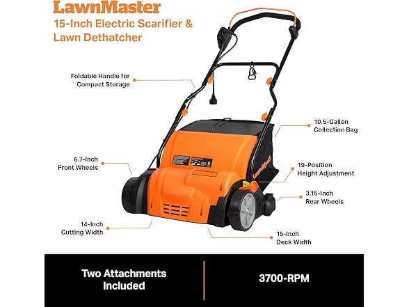 LawnMaster LawnMaster GV1314 Electric 15ö 13 Amp