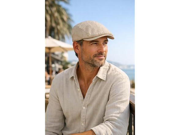 Epoch Men (Large-X-Large) Linen Flat Ivy Hats