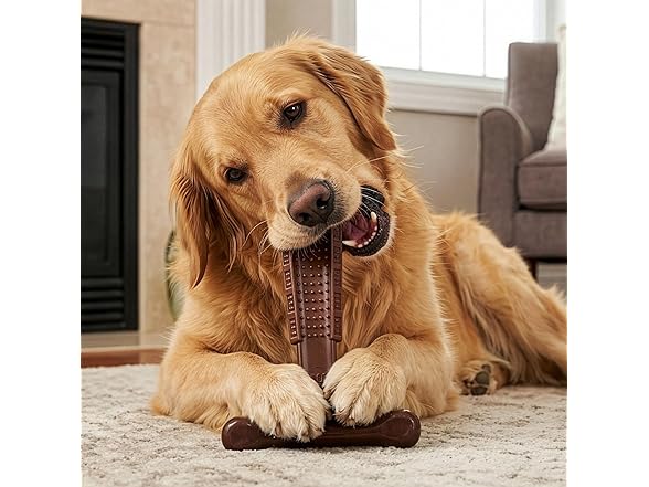 SPOT Bam-Bones Plus T-Bone Dog Chew Toy, 7"
