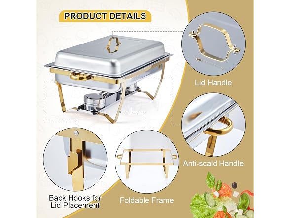 2-Pack Chafing Dishes for Buffet,8QT