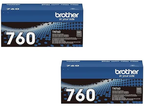 BROTHER TN760-BK-2PK Brother Genuine TN760 2-Pack H