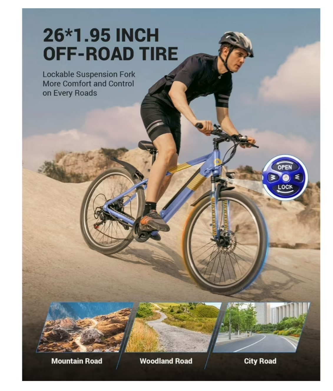 Multijoy MJ-EB263 EBike (Blue) - Gallery 11