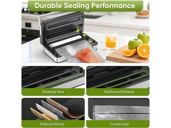 Locksworth 85Kpa Food Vacuum Sealer with Digital Timer