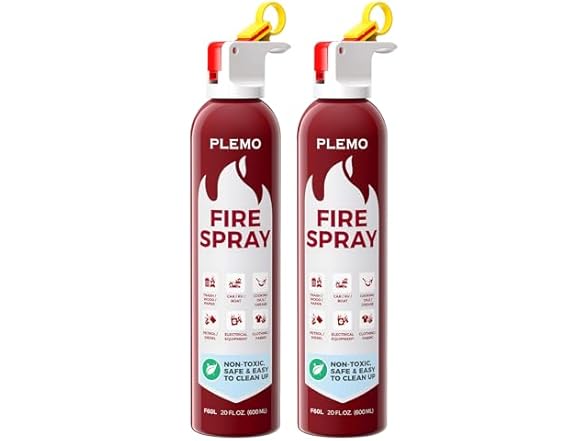 (2 Pack) PLEMO Fire Extinguisher