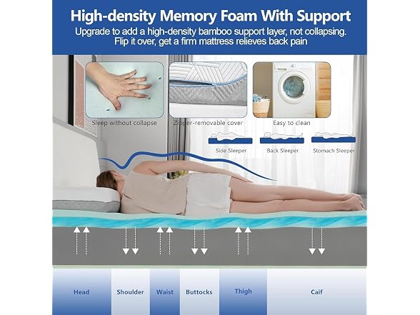 WEUP Extra Firm 14"  Memory Foam Mattress Queen