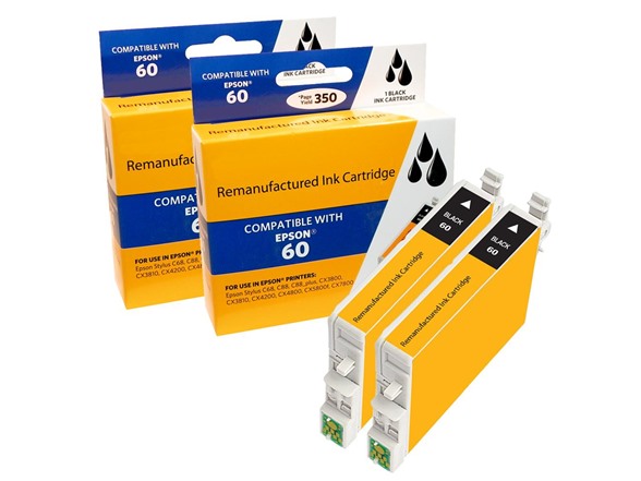 Compatible Epson 60 Black ink Cartridge (2 Pack)