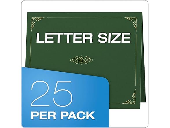 Oxford Green Certificate Holders, 25Pk