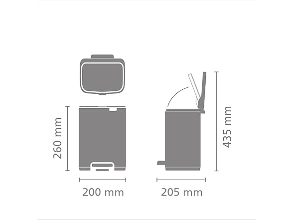 Brabantia Bo XS Step-On Trash Can | 1.1 Gal / 4L