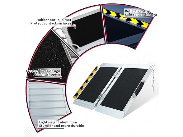 PENSUN 2FT Wheelchair Ramp