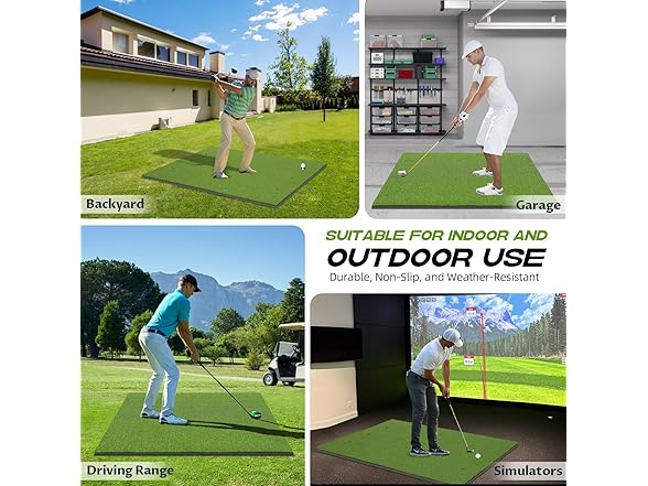 Bltend Golf Mat: Heavy-Duty Golf Hitting Mats Practice Outdo (Open Box)