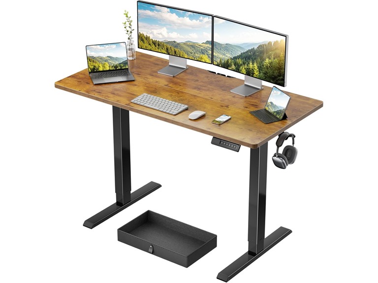 Marsail Electric Standing Desk with Drawer