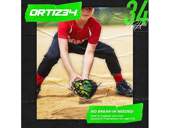 Ortiz34 9" Graffiti T-Ball Glove, Right Hand Throw