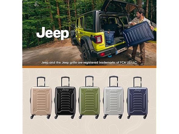 Jeep JH004C Hardside Expandable Luggage Carry-On 20"