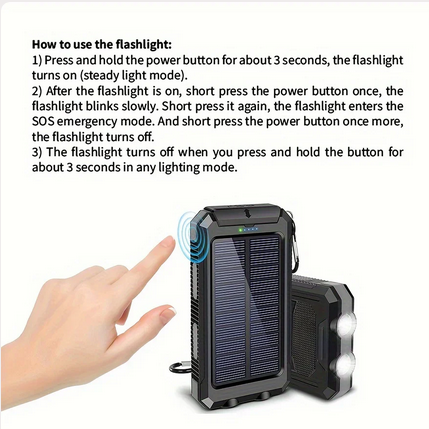 2-Pack 10,000mAh Portable Solar Charger - Gallery 19