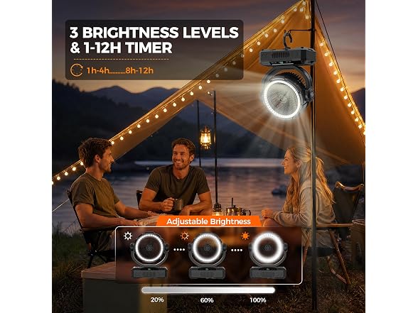 Ausic 11-Inch Rechargeable Camping