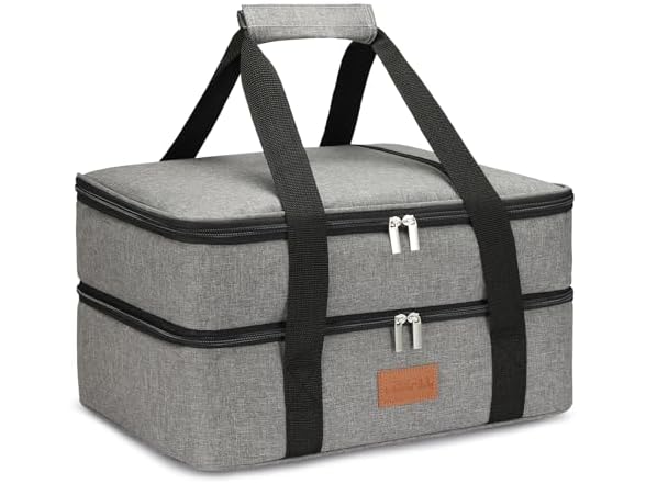 Insulated Double Decker Lunch Bag