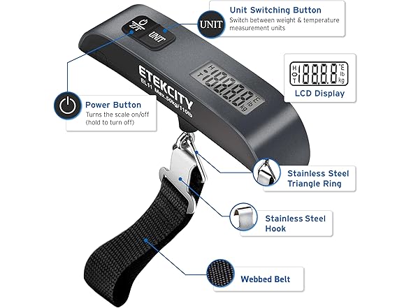 Digital Luggage Weight Scale 2 Pack