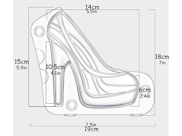 High Heel Chocolate Mold 3d Shoe Candy