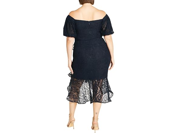 City Chic Women (16 Plus) Lace Lily Dress