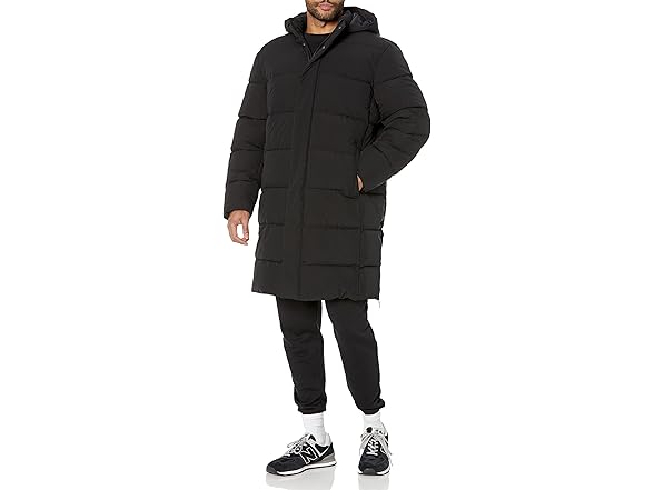 Amazon Essentials Mens Hooded Long Puffer Coat
