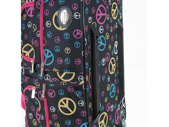 Rockland 22" Polyester Rolling Duffel Bag, Peace