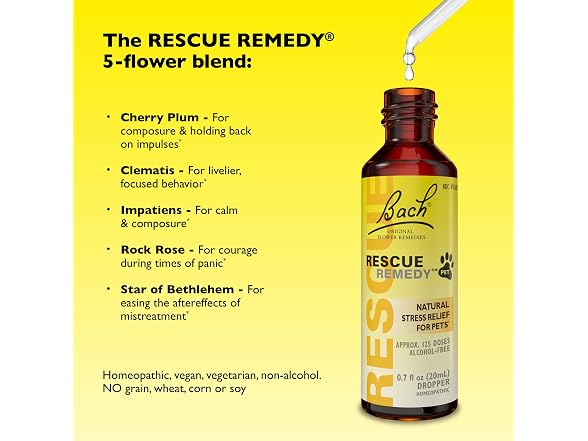 Rescue Remedy Pet Dropper - 20mL - Stres